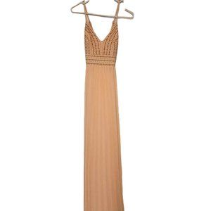 NWT Lulus Peach Spaghetti Strap Long Gown